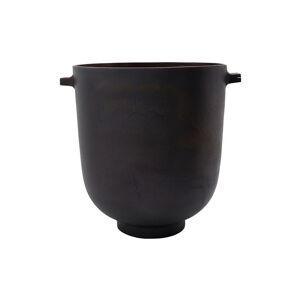 house doctor Grand cache-pot en metal marron H28
