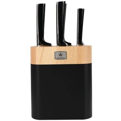 LAGUIOLE CUISSON Bloc de 4 couteaux en acier noir - Publicité LAGUIOLE CUISSON Bloc de 4 couteaux en acier noir - Publicité
