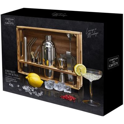 Toilinux Set à cocktail avec 15 accessoires en acier inoxydable - Publicité Toilinux Set à cocktail avec 15 accessoires en acier inoxydable - Publicité