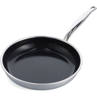 Greenpan Poêle 28 cm inox triply revêtement céramique - première argent / - Publicité Greenpan Poêle 28 cm inox triply revêtement céramique - première argent / - Publicité