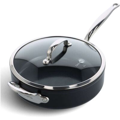 Greenpan Sauteuse 28 cm aluminium forgé revêtement céramique avec couvercle - Publicité Greenpan Sauteuse 28 cm aluminium forgé revêtement céramique avec couvercle - Publicité