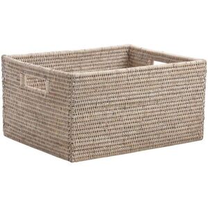 Aubry Gaspard Corbeille rangement en rotin 38 x 30 x 20 cm