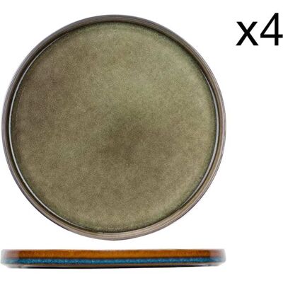 Cosy & Trendy Lot de 4 Assiettes plates en Porcelaine, vert, D27,5 cm - Publicité Cosy & Trendy Lot de 4 Assiettes plates en Porcelaine, vert, D27,5 cm - Publicité