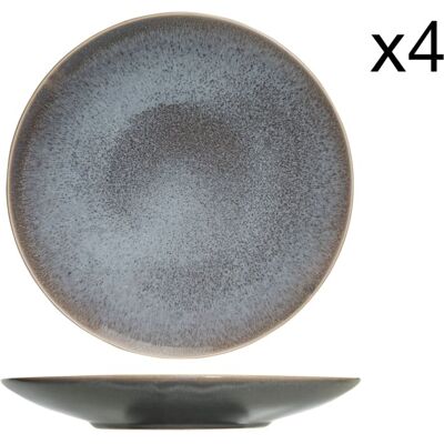 Cosy & Trendy Lot de 4 Assiettes plates en Grès, gris, D28 cm - Publicité Cosy & Trendy Lot de 4 Assiettes plates en Grès, gris, D28 cm - Publicité