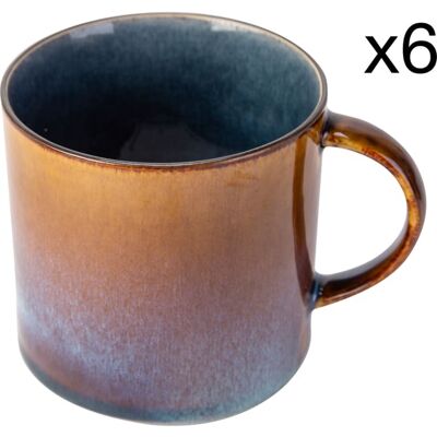Cosy & Trendy Lot de 6 Tasses en Porcelaine, bleu, 45 cl - Publicité Cosy & Trendy Lot de 6 Tasses en Porcelaine, bleu, 45 cl - Publicité