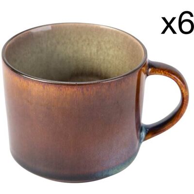 Cosy & Trendy Lot de 6 Tasses à café en Porcelaine, vert, 22 cl - Publicité Cosy & Trendy Lot de 6 Tasses à café en Porcelaine, vert, 22 cl - Publicité