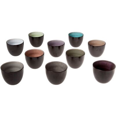 Cosy & Trendy Lot de 10 Tasses ovales en Grès, multicolore, D7XH6 cm - Publicité Cosy & Trendy Lot de 10 Tasses ovales en Grès, multicolore, D7XH6 cm - Publicité