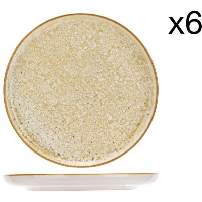 Cosy & Trendy Lot de 6 Assiettes plates en Grès, jaune, D27 cm - Publicité Cosy & Trendy Lot de 6 Assiettes plates en Grès, jaune, D27 cm - Publicité