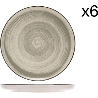 Cosy & Trendy Lot de 6 Assiettes plates en Grès, gris, D27 cm - Publicité Cosy & Trendy Lot de 6 Assiettes plates en Grès, gris, D27 cm - Publicité