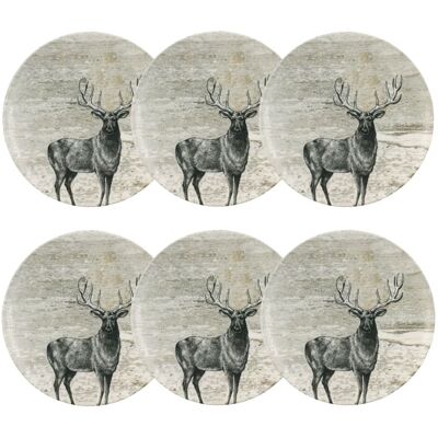 Novastyl Lot de 6 assiettes plates en porcelaine 26cm - Publicité Novastyl Lot de 6 assiettes plates en porcelaine 26cm - Publicité