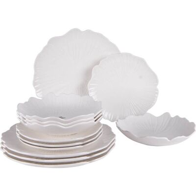 Service d'assiettes Ginkgo 12 pièces - Vaisselle - Publicité Service d'assiettes Ginkgo 12 pièces - Vaisselle - Publicité