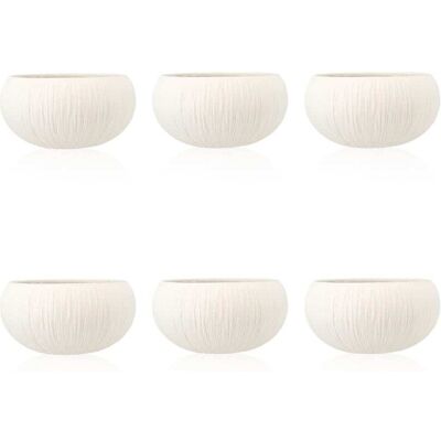 OGO Living Lot de 6 bols en porcelaine bleu et blanc 10cm - Publicité OGO Living Lot de 6 bols en porcelaine bleu et blanc 10cm - Publicité