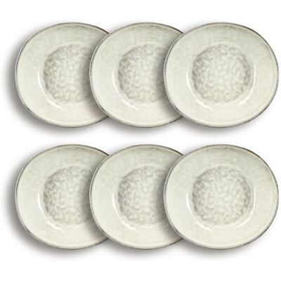 OGO Living Lot de 6 assiettes creuses en grès 21cm - Publicité OGO Living Lot de 6 assiettes creuses en grès 21cm - Publicité