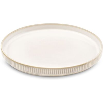 Medard de Noblat Assiette à dessert en grès beige - Publicité Medard de Noblat Assiette à dessert en grès beige - Publicité