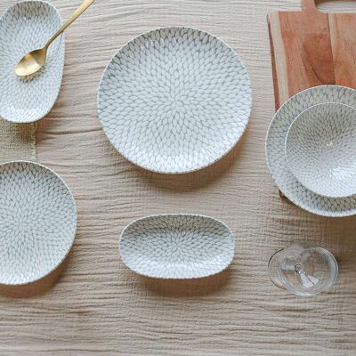 Novastyl Lot de 6 assiettes plates à motif en porcelaine 27cm - Publicité Novastyl Lot de 6 assiettes plates à motif en porcelaine 27cm - Publicité
