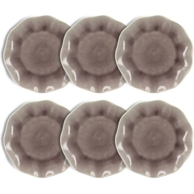 OGO Living Lot de 6 assiettes à dessert 21,5cm en grès émaillée parme - Publicité OGO Living Lot de 6 assiettes à dessert 21,5cm en grès émaillée parme - Publicité