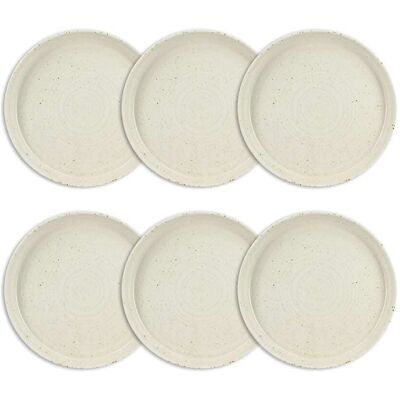 OGO Living Lot de 6 assiettes plates 20,5cm en porcelaine beige - Publicité OGO Living Lot de 6 assiettes plates 20,5cm en porcelaine beige - Publicité