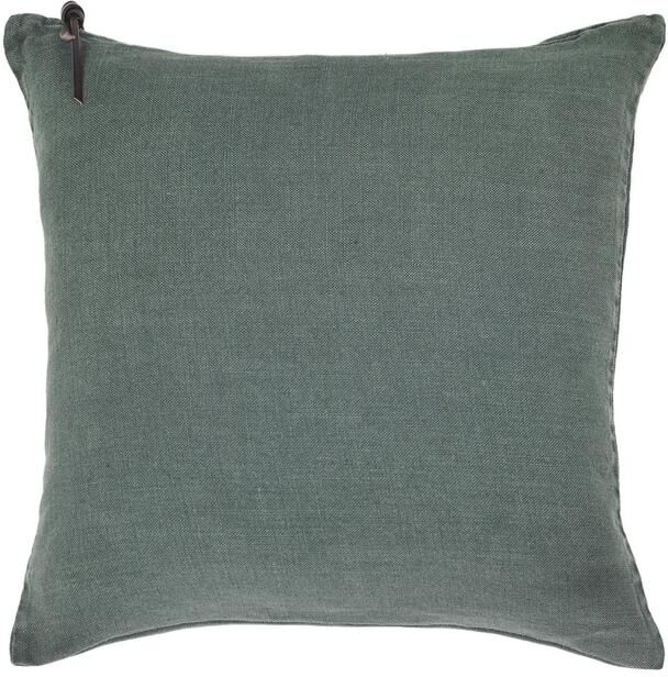 Lo de Manuela Coussin Lin pur lavé Vert anglais 45x45