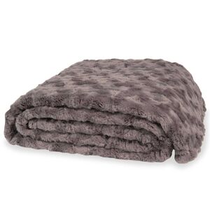 Maisons du Monde Plaid imitation fourrure grise 150x200