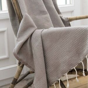 Febronie Plaid coton 130x170 taupe