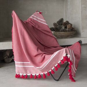 Febronie Plaid coton 160x250 rouge