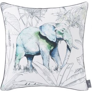 ART Coussin savane velours Blanc 47 x 47