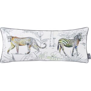 ART Coussin savane velours Blanc 25 x 60