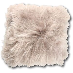 Esbeco Coussin en peau de mouton islandais taupe 35x35