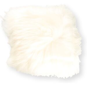 Esbeco Coussin en peau de mouton islandais blanc 35x35