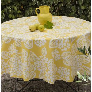 Fleur de Soleil Nappe enduite jaune ovale 160 x 240 cm