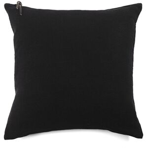 Lo de Manuela L'ESSENTIEL - Coussin Lin pur lave Noir 45x45