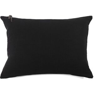 Lo de Manuela L'ESSENTIEL - Coussin Lin pur lave Noir 50x70