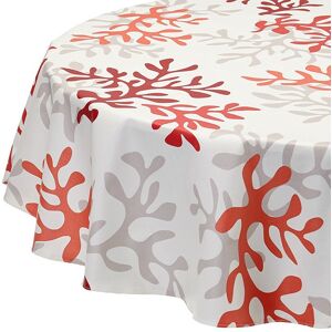 Fleur de Soleil Nappe enduite rouge ovale 160 x 200 cm