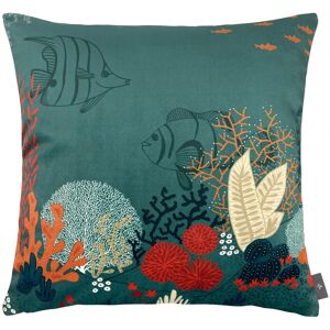 ART Coussin imprime la jungle marine made in france bleu 47x47