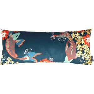 ART Coussin imprime les poissons koï made in france bleu 22x58