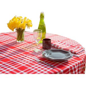 Linandelle Nappe tissu carreaux vichy en coton rouge 150x400 cm