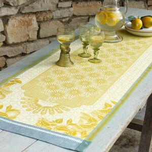 Le Jacquard Francais Chemin de table en lin cedrat 50 x 200