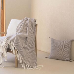 Febronie Plaid coton 160x250 taupe