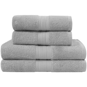 Sensei Maison Ensemble de bain 4 pieces en coton Gris Perle