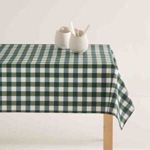 Mint Nappe imprimee vert avec traitement anti-taches en coton 140x240 cm