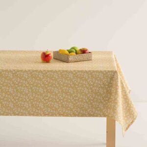 Mint Nappe imprimee jaune avec traitement anti-taches en coton 140x300 cm