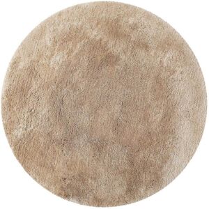 Homie Living Tapis de bain rond en microfibre antiderapant taupe 90 D