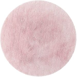 Homie Living Tapis de bain rond en microfibre antiderapant rose 90 D