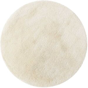 Homie Living Tapis de bain rond en microfibre antiderapant creme 90 D