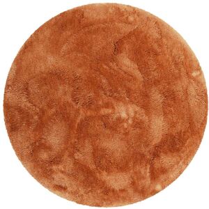 Homie Living Tapis de bain rond en microfibre antiderapant terracotta 90 D