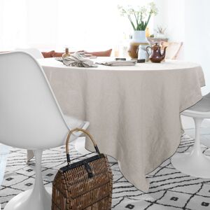 Blanc Cerise Nappe en lin lave 170x170cm Lin-anthracite