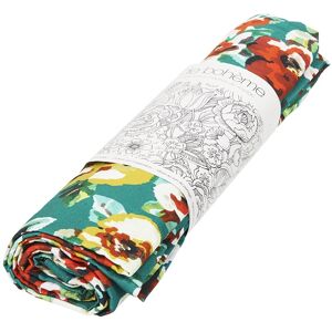 Vent de Boheme Nappe grand format en coton imprime fleuri vert 140x235