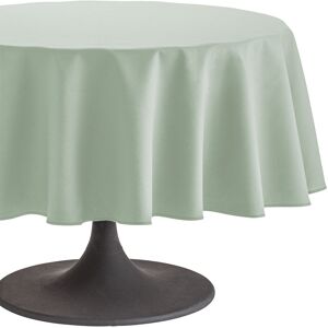 Coucke Nappe en coton ronde traitee teflon vert sauge 235x235