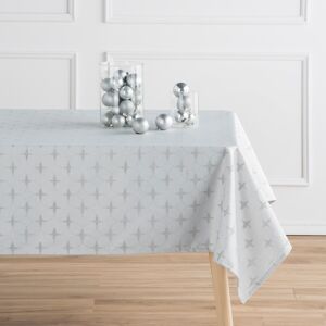 Mint Nappe tissee jacquard argent avec traitement anti-taches 150x200 cm