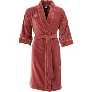 Carre Blanc Peignoir femme coton col kimono rouge